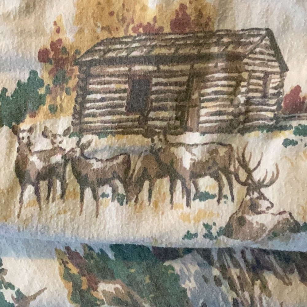 FLANNEL SHEET  Big Buck 🦌Doe Grizzly  Canoe 🛶 Fish 🎣  West Point Stevens NPLVC